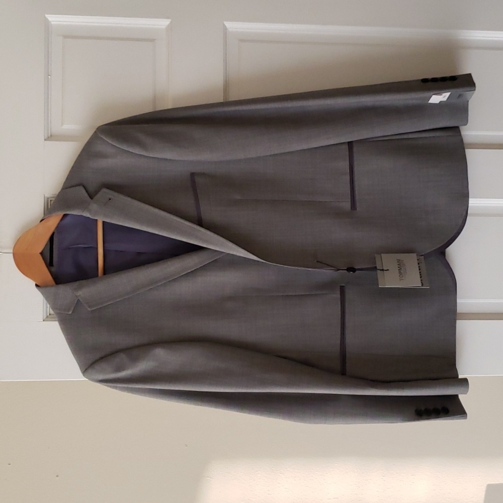 Topman Slim Fit Grey Dress Jacket